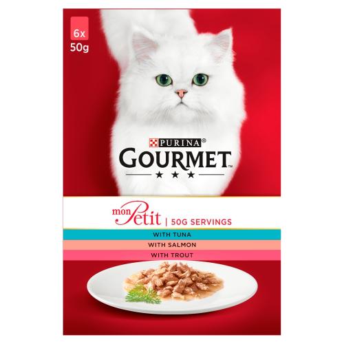 Gourmet Mon Petit Fish Pouches Adult Cat Food