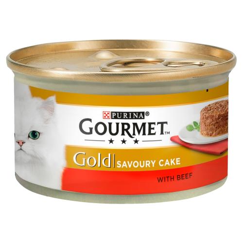Gourmet Gold Savoury Cake Beef In Gravy Adult Cat Food
