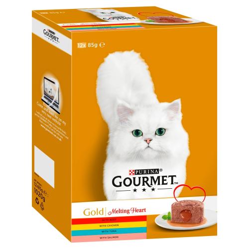 Gourmet Gold Melting Heart Meat & Fish Multipack Adult Cat Food
