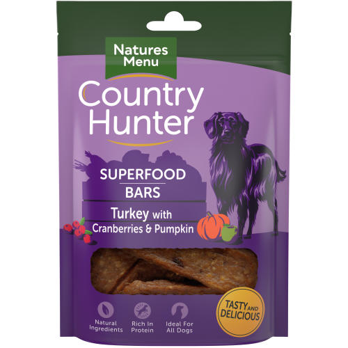 Natures Menu Country Hunter Turkey with Cranberries & Pumpkin Superfood Bar Dog Treat