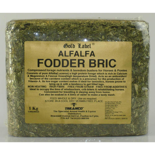 Gold Label Alfalfa Fodder Bric Horse Supplement