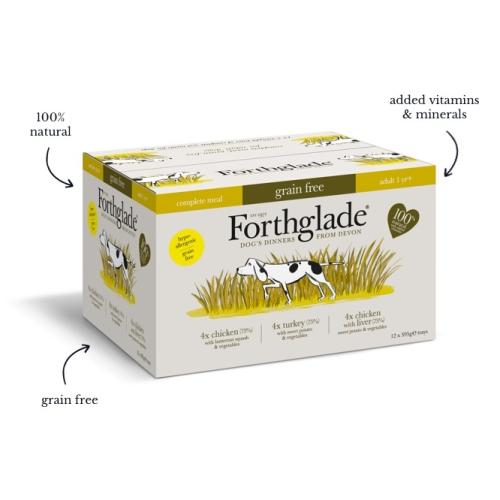 Forthglade Grain Free Complete Meal Poultry Multipack Adult Wet Dog Food
