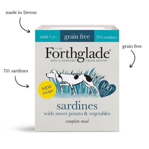 Forthglade Grain Free Complete Sardines with Sweet Potato Adult Wet Dog Food