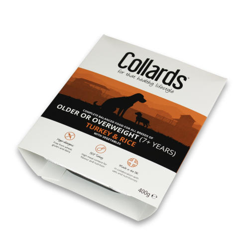Collards Senior Lite Turkey Rice & Veg Wet Dog Food Trays
