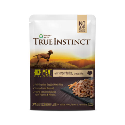 True Instinct High Meat Fillets Chicken with Turkey Adult Wet Dog Food Pouches