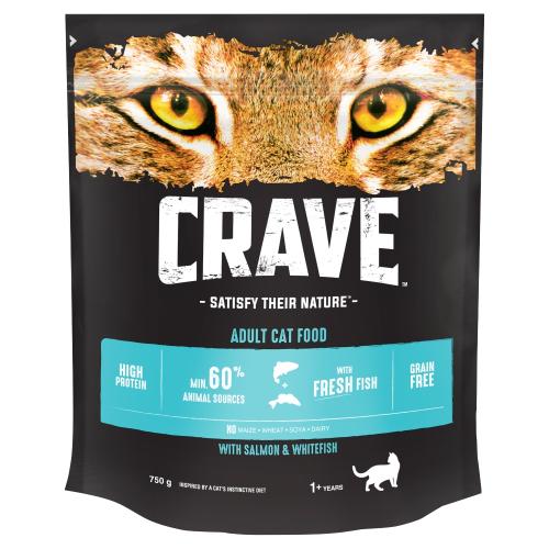 CRAVE Salmon & Fresh Whitefish Dry Adult Cat Food