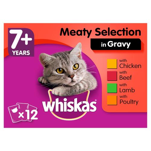 WHISKAS 7+ Meat Selection In Gravy Cat Food