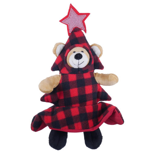Rosewood Squeaky Bauble Bear Christmas Dog Toy