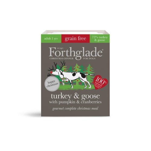 Forthglade Gourmet Christmas Turkey & Goose with Pumpkin & Cranberries Wet Dog Food Trays