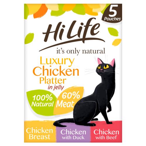 HiLife Its Only Natural Luxury Chicken Platter in Jelly Adult Cat Food