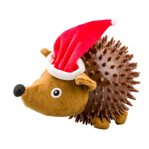 Good Boy Hedgehog Santa Christmas Dog Toy