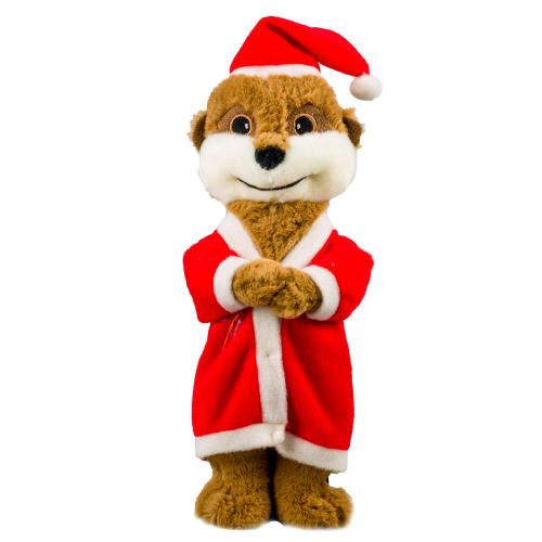 Good Boy Santa Meerkat Christmas Dog Toy