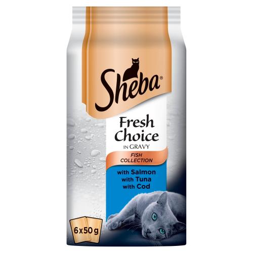 Sheba Fresh Choice Fish Selection in Gravy Adult Cat Food Pouches