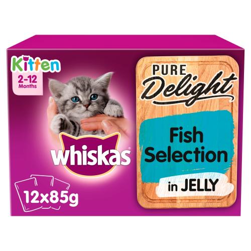 Whiskas 2-12 months Kitten Pure Delight Fish Selection Wet Cat Food Pouches
