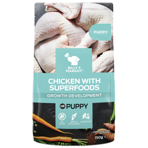 Billy & Margot Puppy Chicken & Superfood Wet Dog Food Pouches