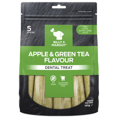 Billy & Margot Apple & Green Tea Dental Chews for Dogs