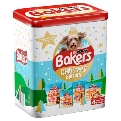 Bakers Christmas Treat Tin for Dogs