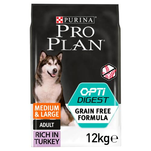 PRO PLAN OPTIDIGEST Turkey Sensitive Digestion Grain Free Medium & Large Adult Dog Food