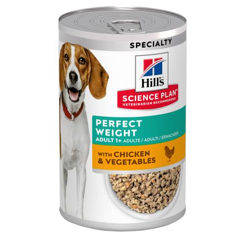 Hills Science Plan Perfect Weight Wet Dog Food Chicken & Vegetables Cans