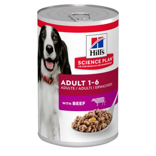 Hills Science Plan Adult Wet Dog Food Beef Cans