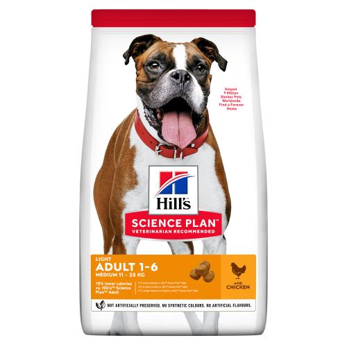 Hills Science Plan Medium Breed Adult Light Chicken Dry Dog Food