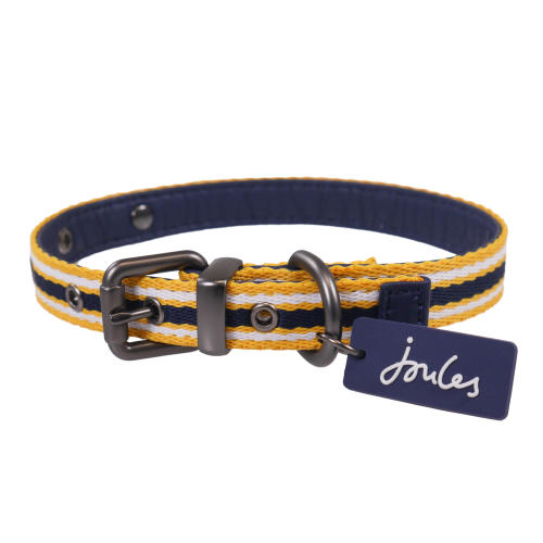 Joules Navy Coastal Dog Collar
