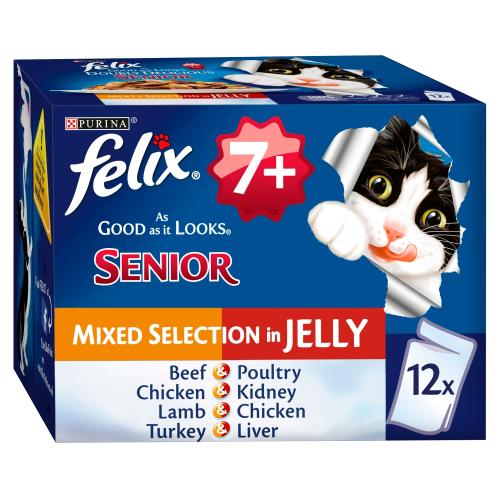 Felix As Good As It Looks Mixed Selection in Jelly Senior Cat Food