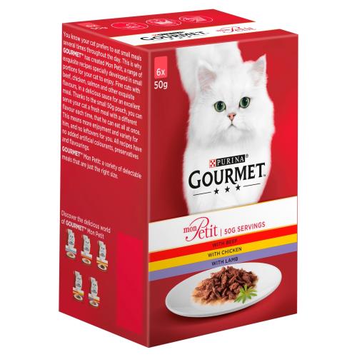 Gourmet Mon Petit Meat Pouches Adult Cat Food