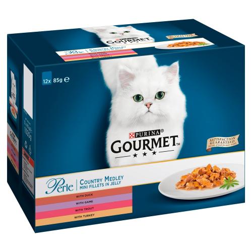 Gourmet Perle Country Medley in Jelly Adult Cat Food