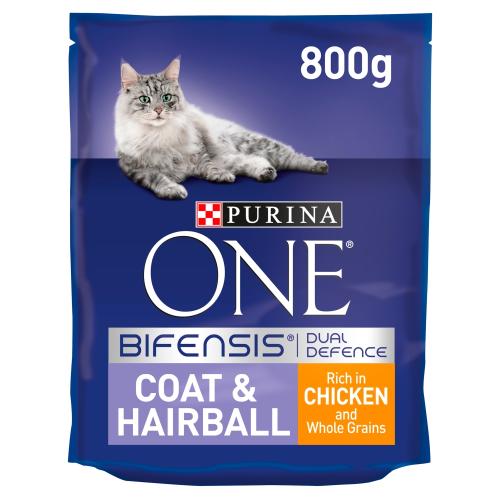 Purina ONE Chicken & Wheat Coat & Hairball Adult Cat Food
