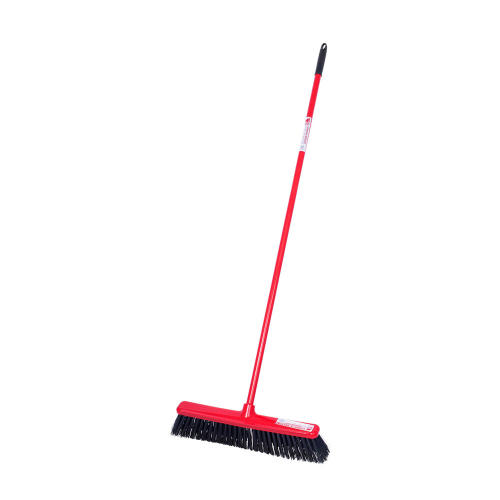 Red Gorilla Broom with Built-in Scraper