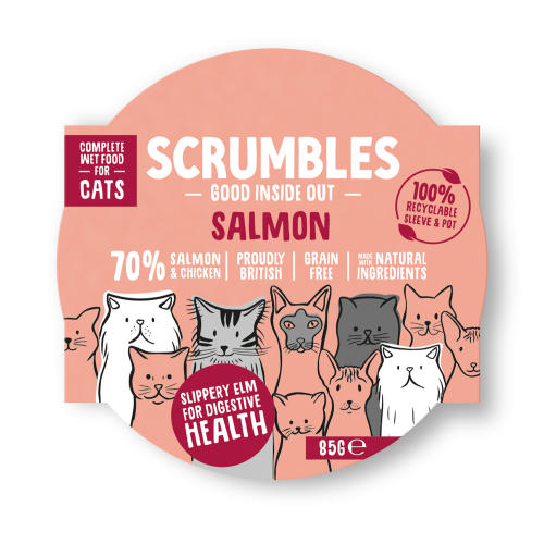 Scrumbles Grain Free Salmon Wet Adult Cat Food