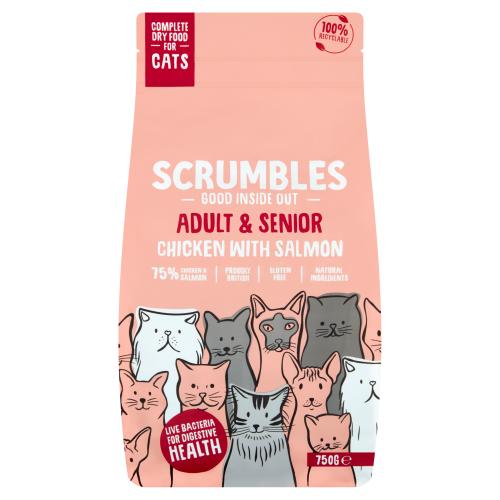 Scrumbles Chicken with Salmon Adult & Senior Dry Cat Food