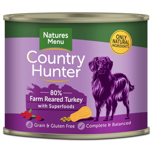 Natures Menu Country Hunter Farm Reared Turkey Adult Dog Food Cans