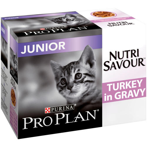 PRO PLAN NUTRISAVOUR Turkey in Gravy Junior Kitten Pouches