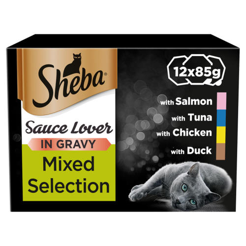 Sheba Sauce Lover Mixed Collection Adult Cat Food Trays