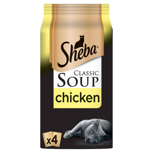 Sheba Classic Soup Pouches with Chicken Fillets Adult Cat Food
