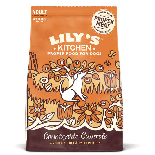 Lilys Kitchen Chicken & Duck Countryside Casserole Complete Dry Food for Dogs