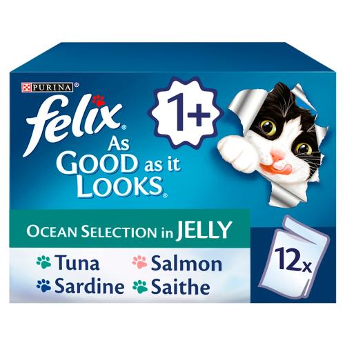 Felix As Good As It Looks Ocean Selection in Jelly Adult Cat Food