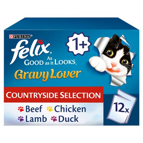 Felix As Good As It Looks Gravy Lover Countryside Selection Adult Cat Food
