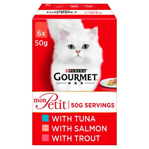 Gourmet Mon Petit Fish Pouches Adult Cat Food