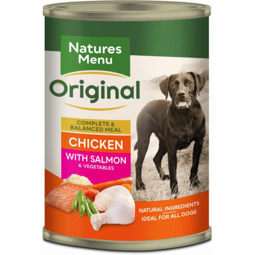 Natures Menu Chicken & Salmon with Veg Adult Dog Food Cans