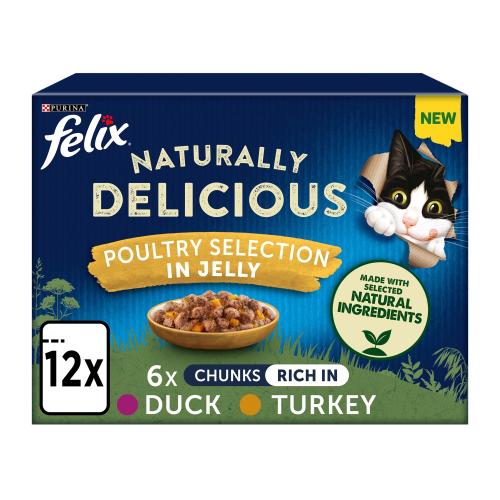 Felix Naturally Delicious Poultry Selection in Jelly Adult Cat Food