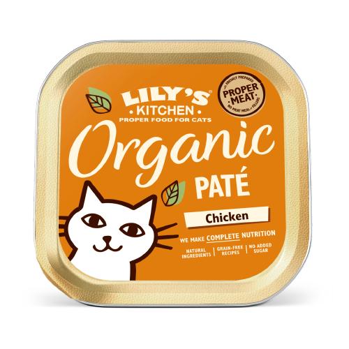 Lilys Kitchen Organic Chicken Pate Complete Wet Cat Food
