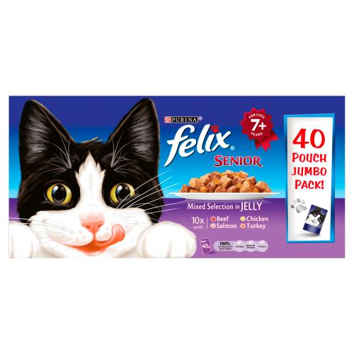 Felix Senior Variety in Jelly Cat Food