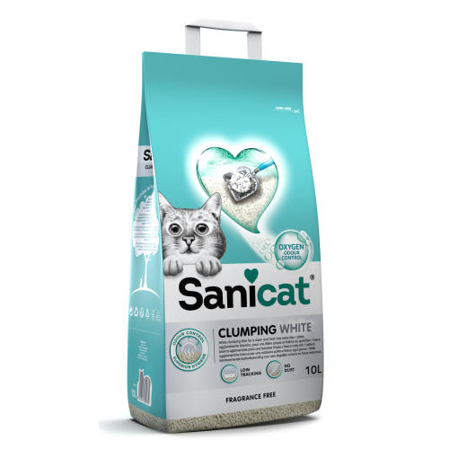 Sanicat Clumping White Unscented Cat Litter