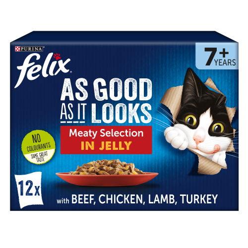 Felix As Good As It Looks 7+ Meaty Selection in Jelly Cat Food