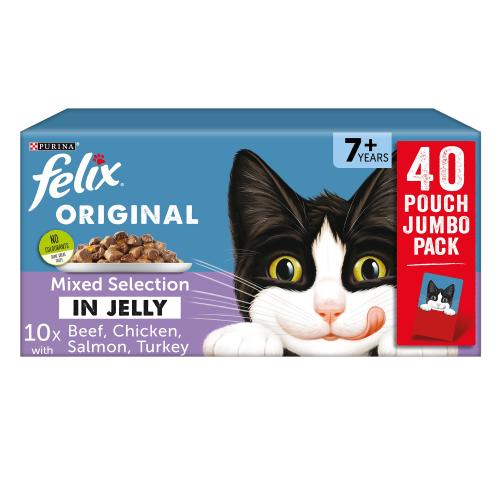 Felix Original 7+ Variety in Jelly Cat Food