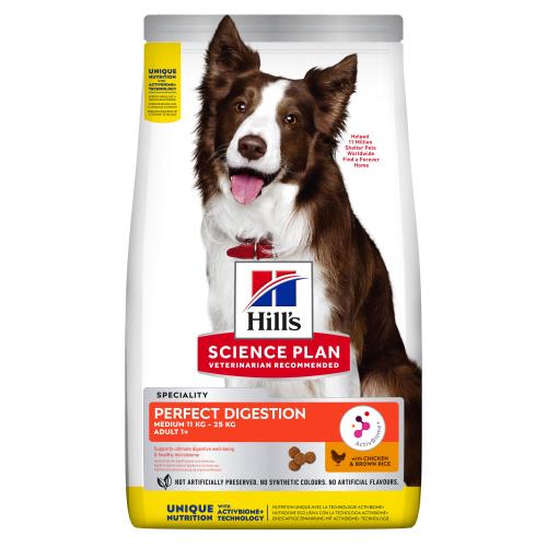 Hills Science Plan Perfect Digestion Chicken & Rice Dry Medium Adult Dog Food