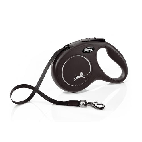 Flexi New Classic 5m Tape Dog Lead in Black